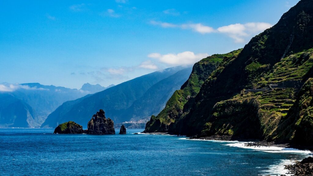 A beautiful view of Madeira's stunning coastal cliffs