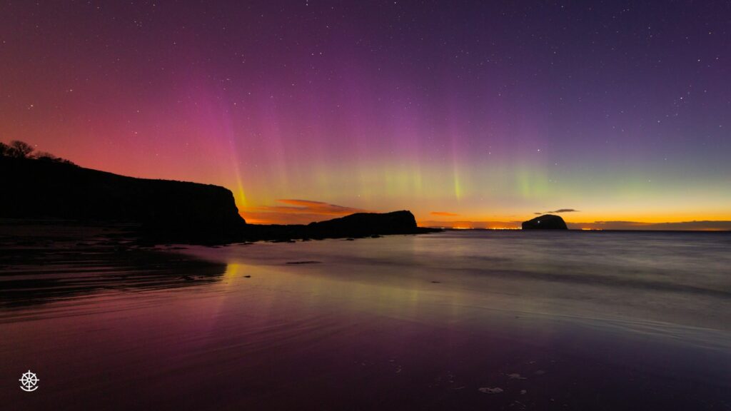 Beautiful Aurora Borealis in Scotland