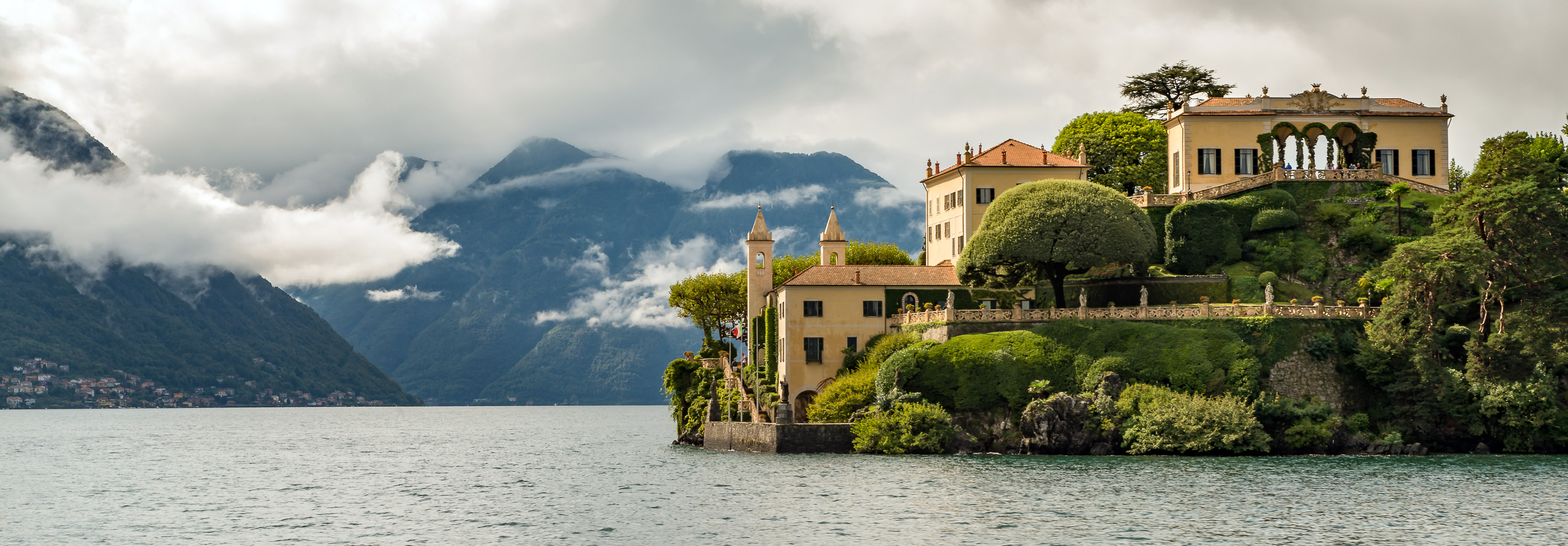 The Beautiful Villa del Balbianello is a villa and garden in the comune of Lenno, Italy, a small wooded peninsula overlooking Lake Como