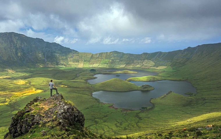 Island of the Crow, the smallest and the northernmost island of the Azores archipelago