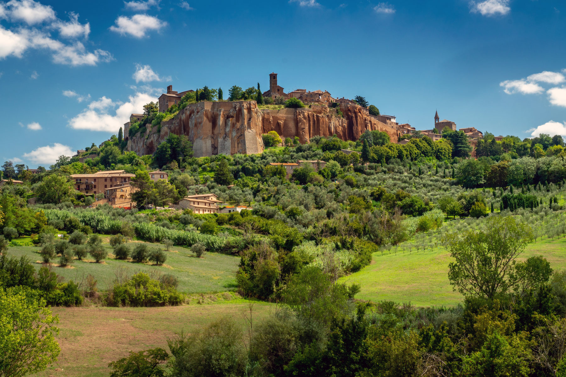 The walled city of Orvieto in Italy's Umbria region