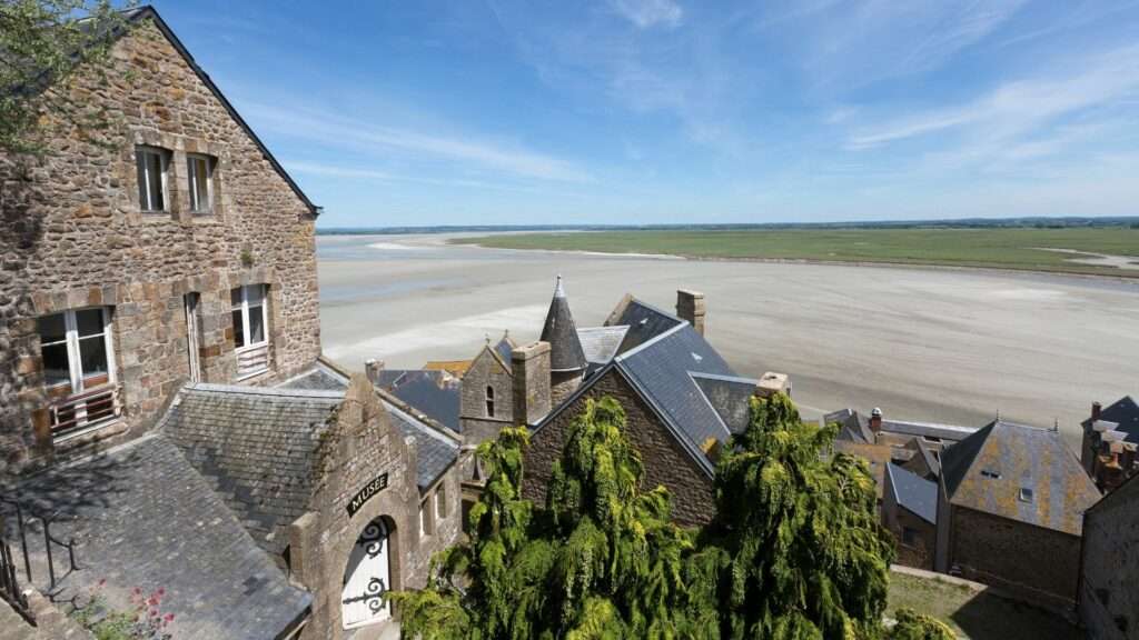 View of the tidal flats from Mont Saint-Michel